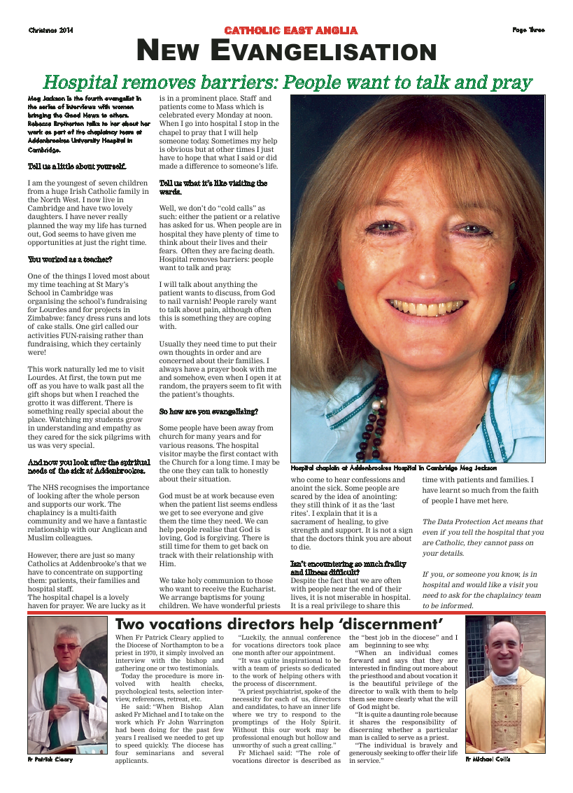 Jan 2015 edition of the Catholic East Anglia