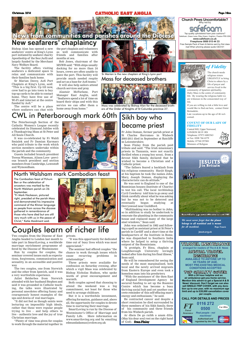 Jan 2015 edition of the Catholic East Anglia