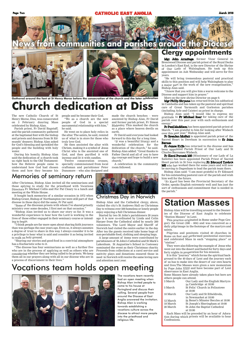 Mar 2015 edition of the Catholic East Anglia