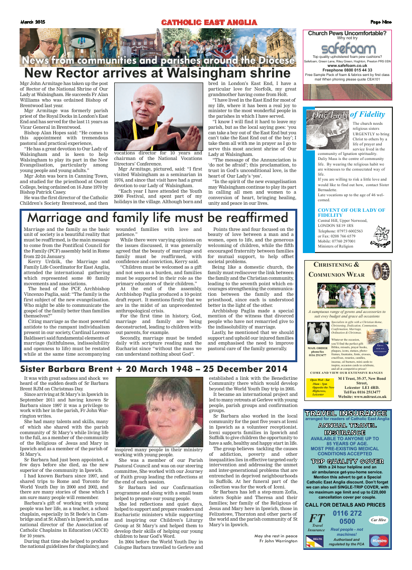 Mar 2015 edition of the Catholic East Anglia