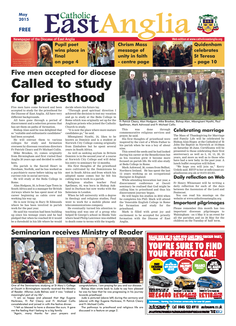 May 2015 edition of the Catholic East Anglia