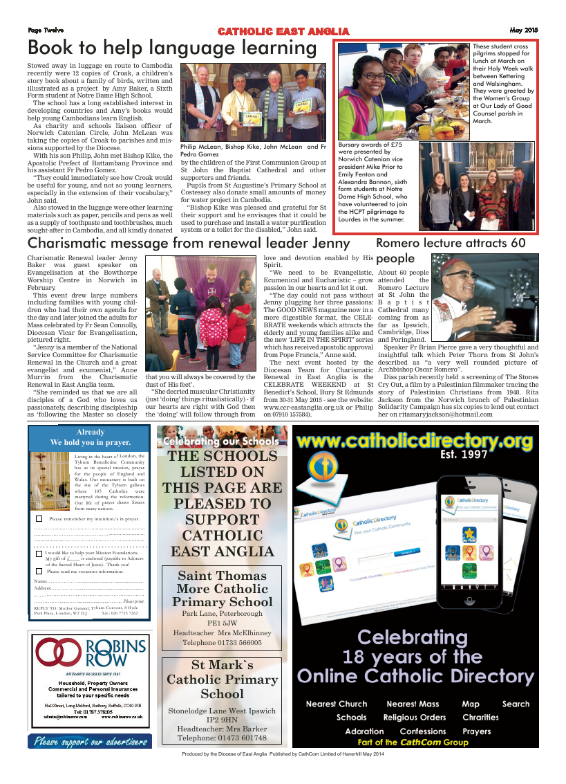 May 2015 edition of the Catholic East Anglia
