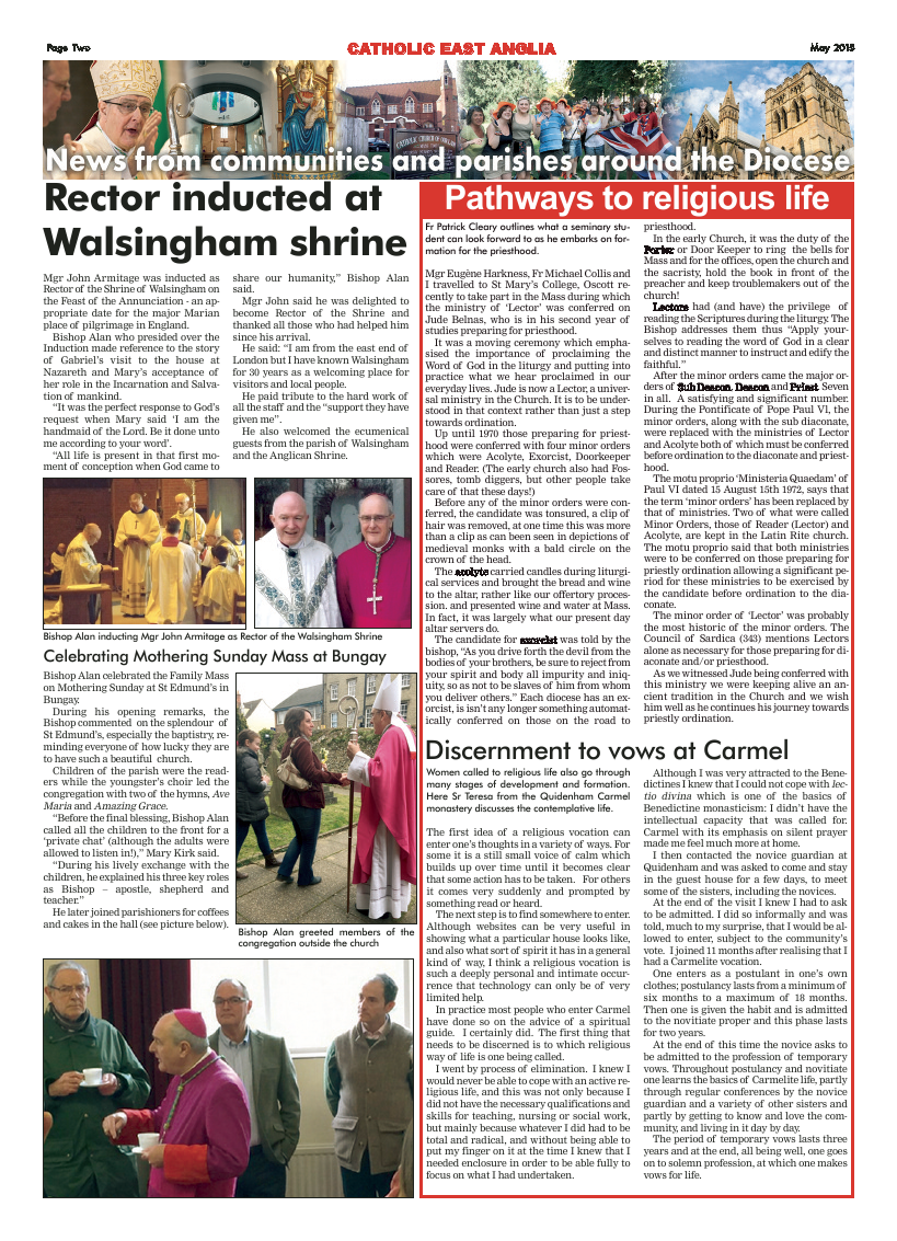 May 2015 edition of the Catholic East Anglia