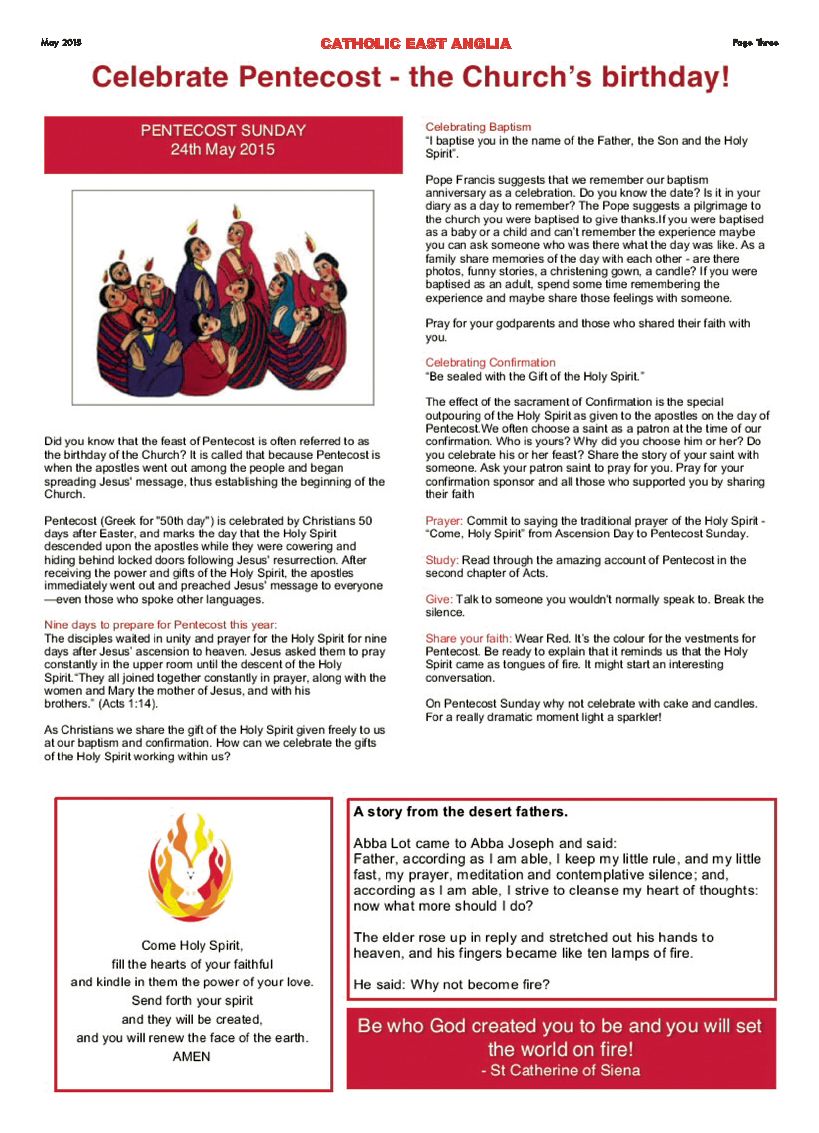 May 2015 edition of the Catholic East Anglia