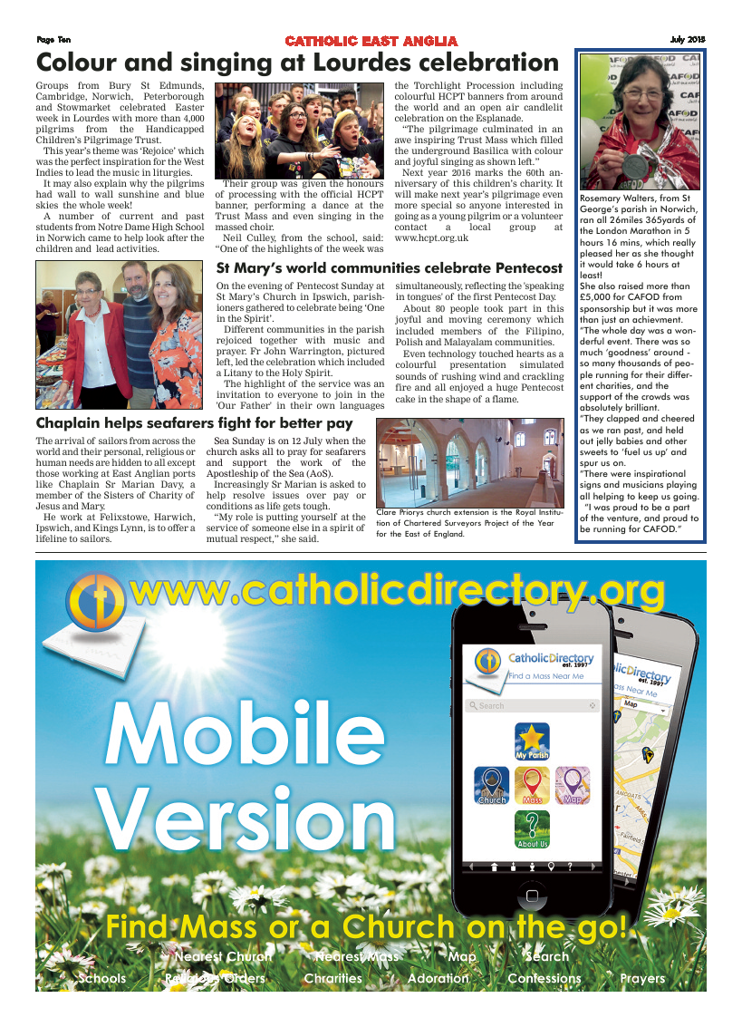 July 2015 edition of the Catholic East Anglia