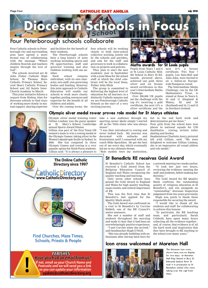 July 2015 edition of the Catholic East Anglia