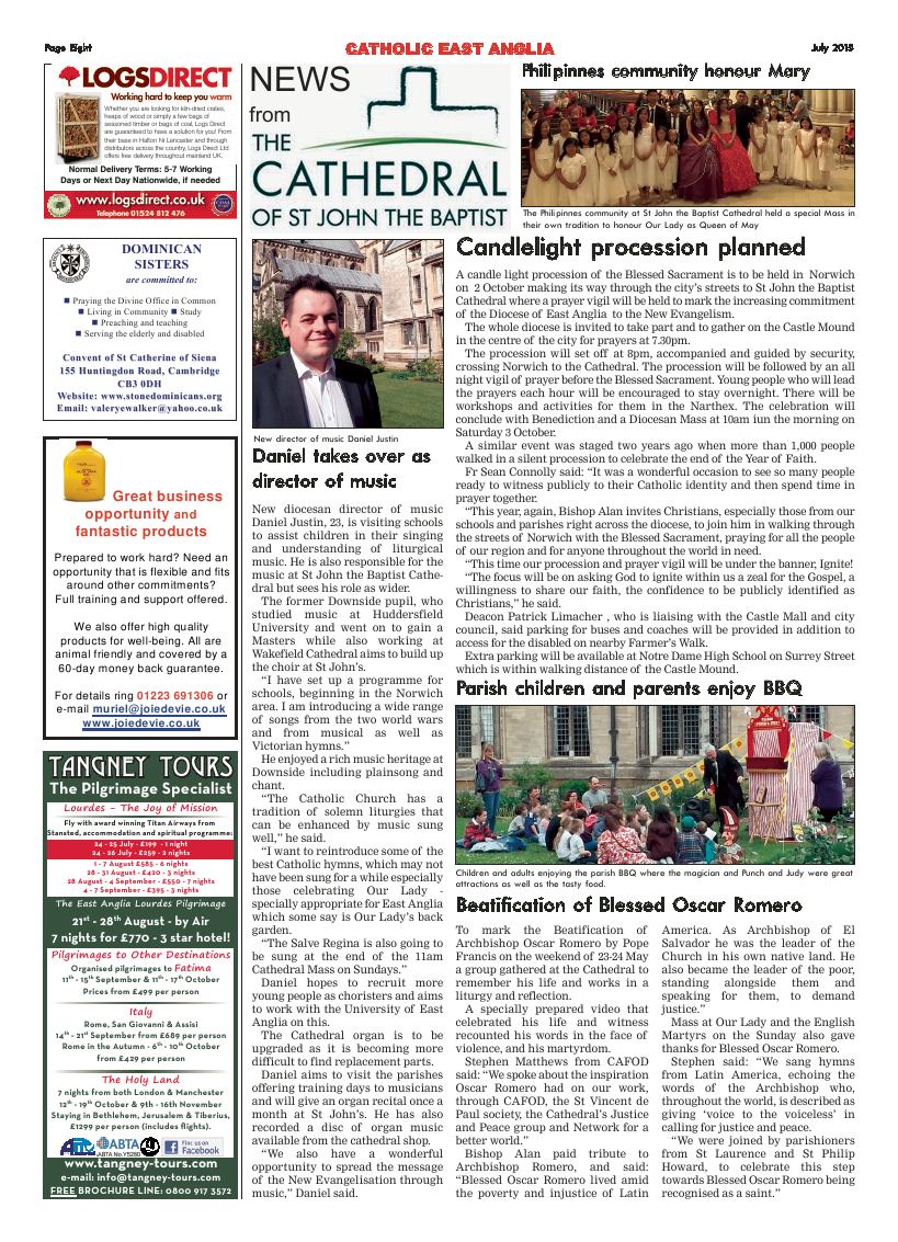 July 2015 edition of the Catholic East Anglia