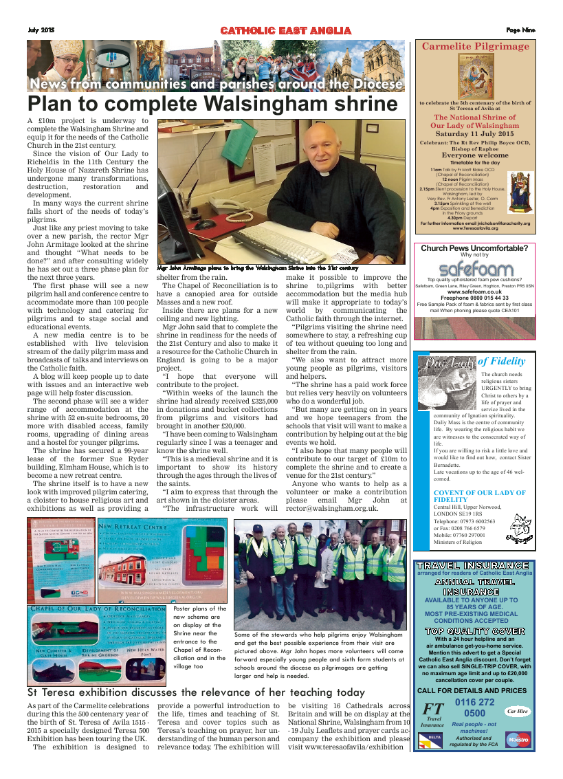 July 2015 edition of the Catholic East Anglia