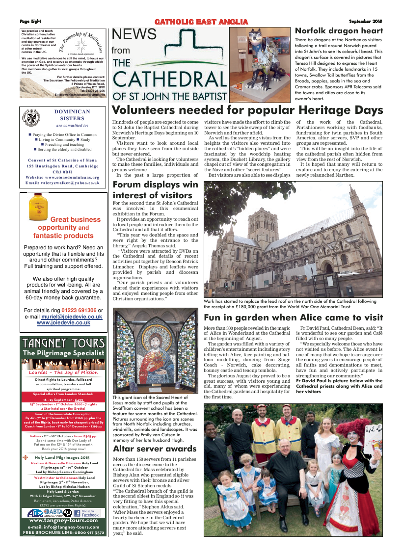 Sept 2015 edition of the Catholic East Anglia