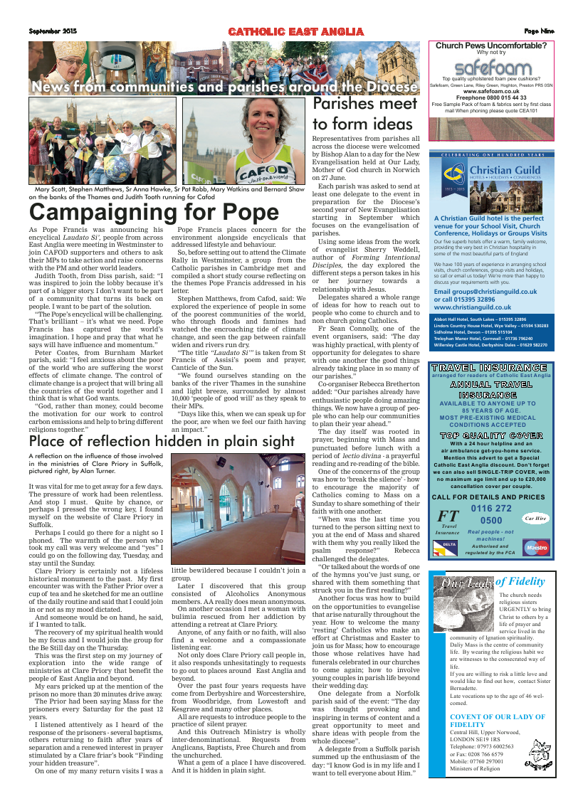 Sept 2015 edition of the Catholic East Anglia