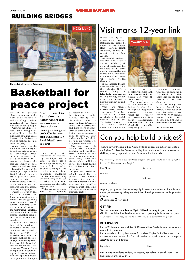 Jan 2016 edition of the Catholic East Anglia - Page 