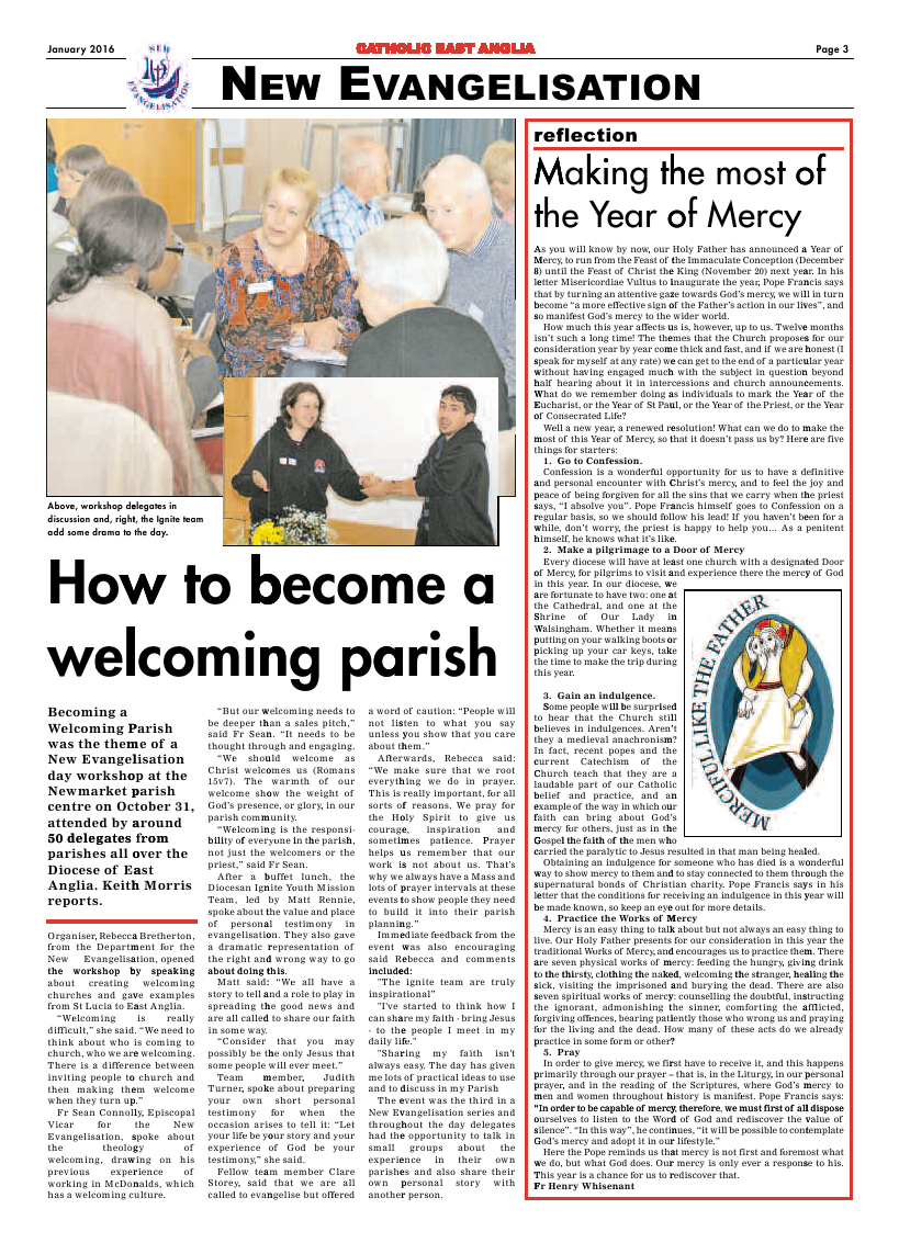 Jan 2016 edition of the Catholic East Anglia - Page 