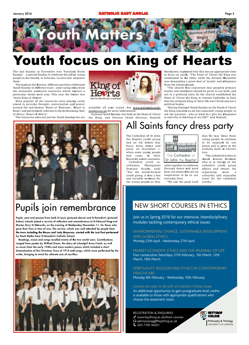 Jan 2016 edition of the Catholic East Anglia - Page 