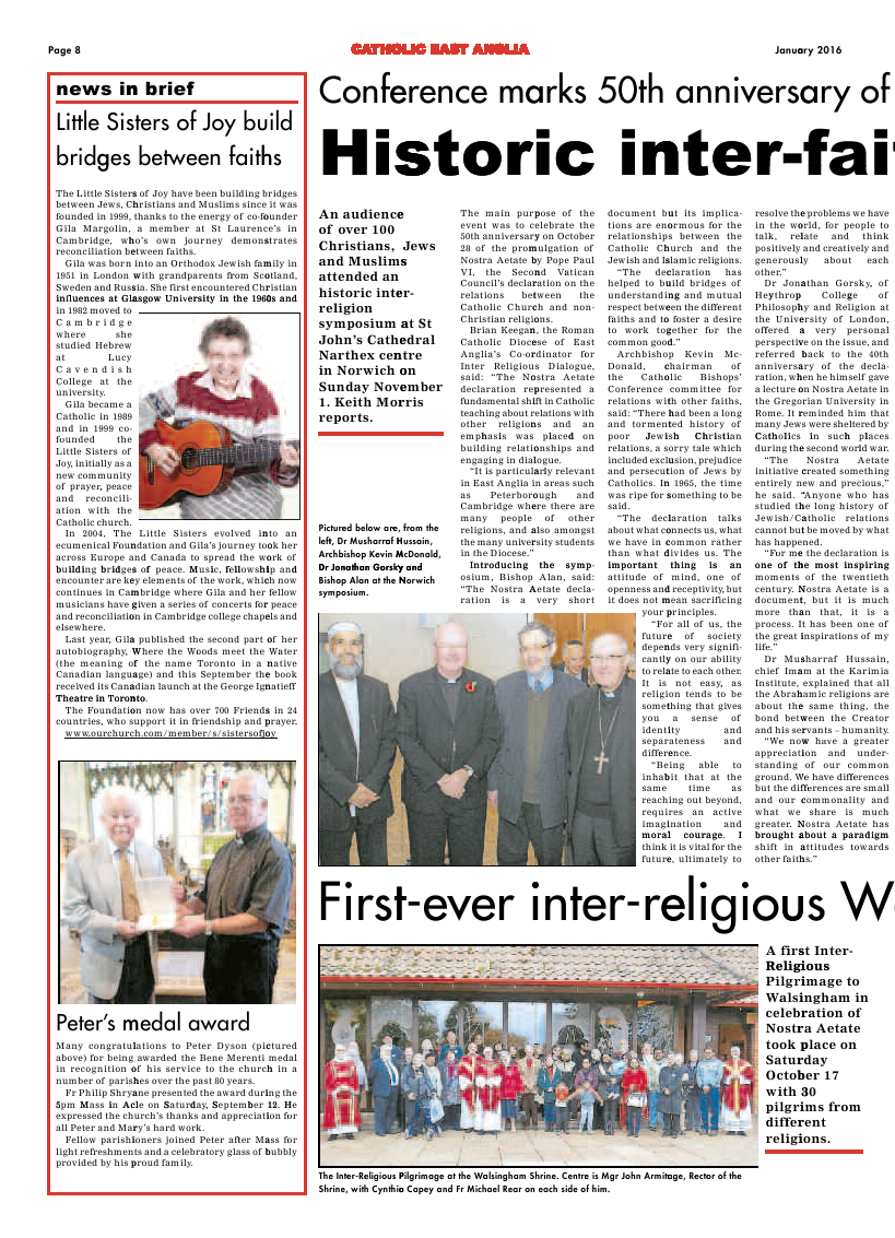 Jan 2016 edition of the Catholic East Anglia - Page 