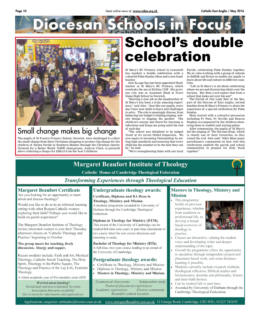 May 2016 edition of the Catholic East Anglia - Page 