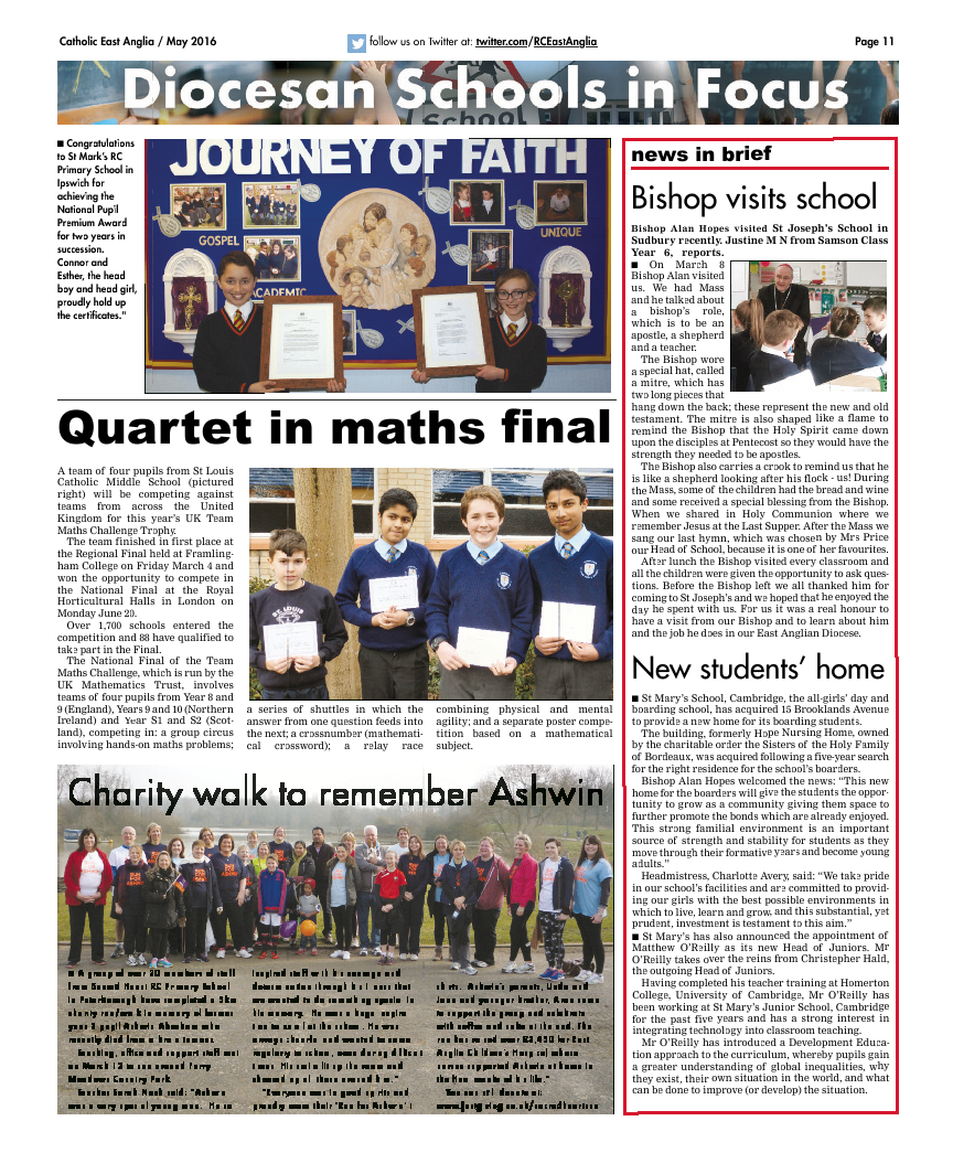 May 2016 edition of the Catholic East Anglia - Page 