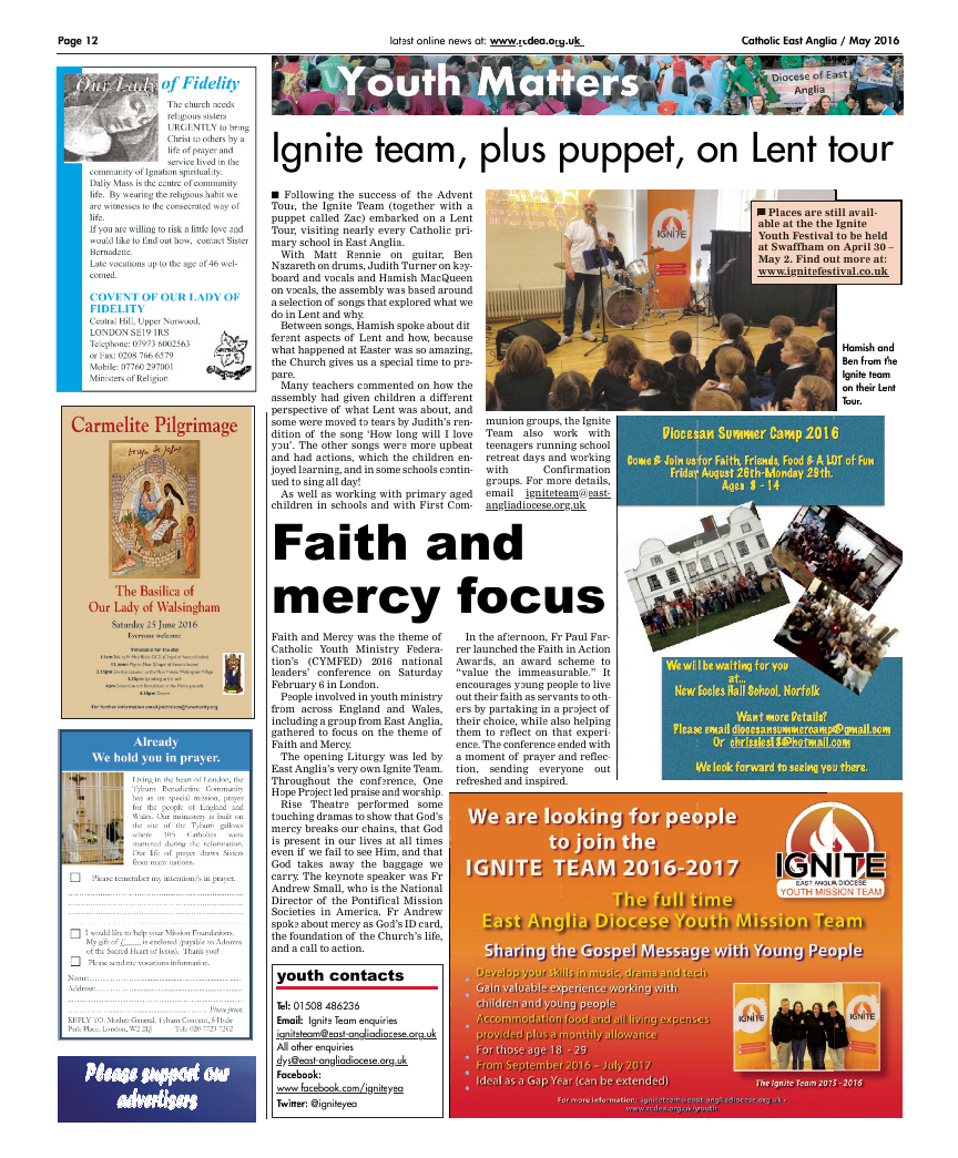 May 2016 edition of the Catholic East Anglia - Page 