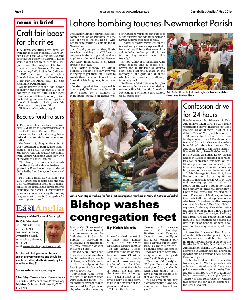 May 2016 edition of the Catholic East Anglia - Page 