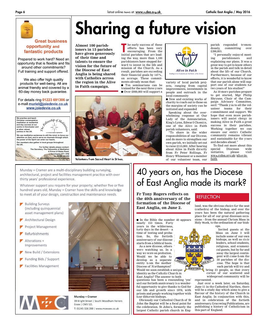 May 2016 edition of the Catholic East Anglia - Page 