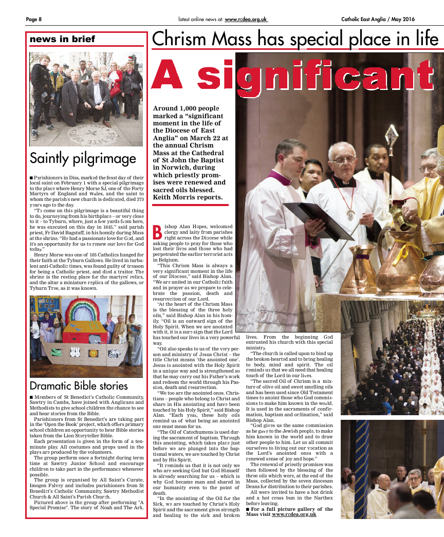 May 2016 edition of the Catholic East Anglia - Page 