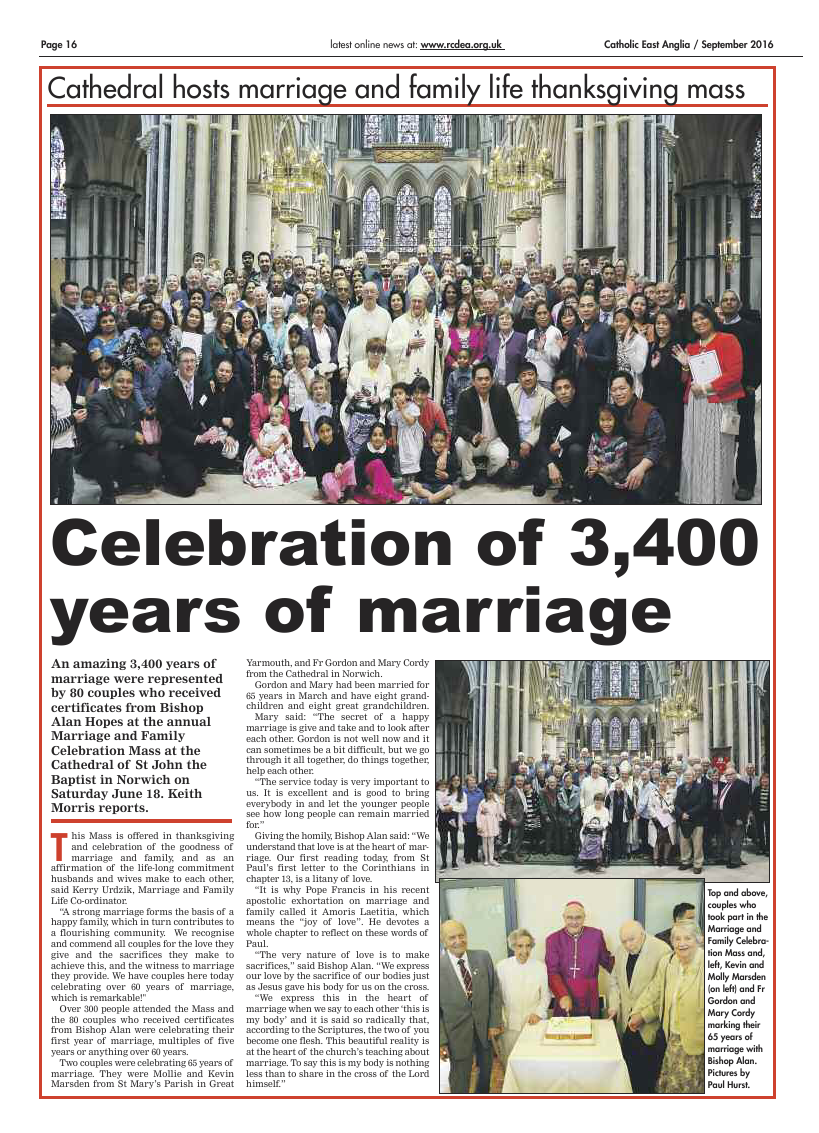 Sept 2016 edition of the Catholic East Anglia - Page 