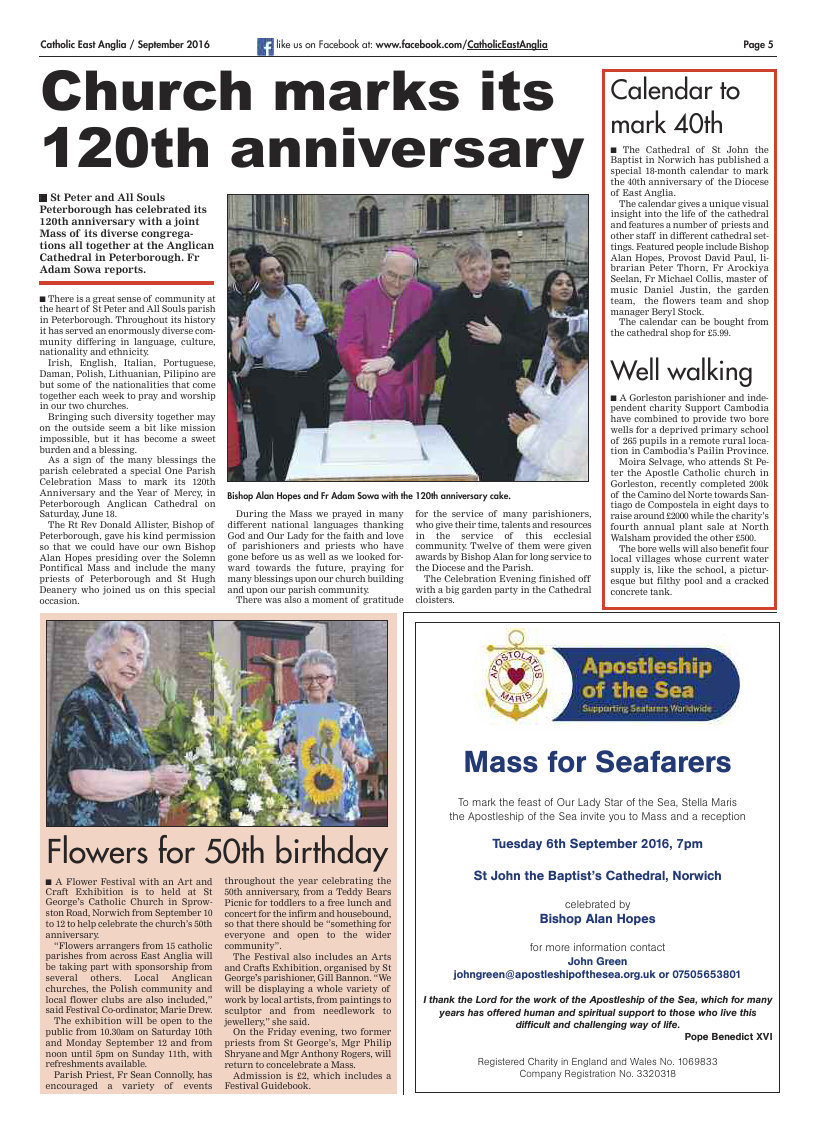 Sept 2016 edition of the Catholic East Anglia - Page 