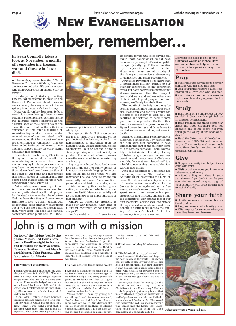 Nov 2016 edition of the Catholic East Anglia - Page 