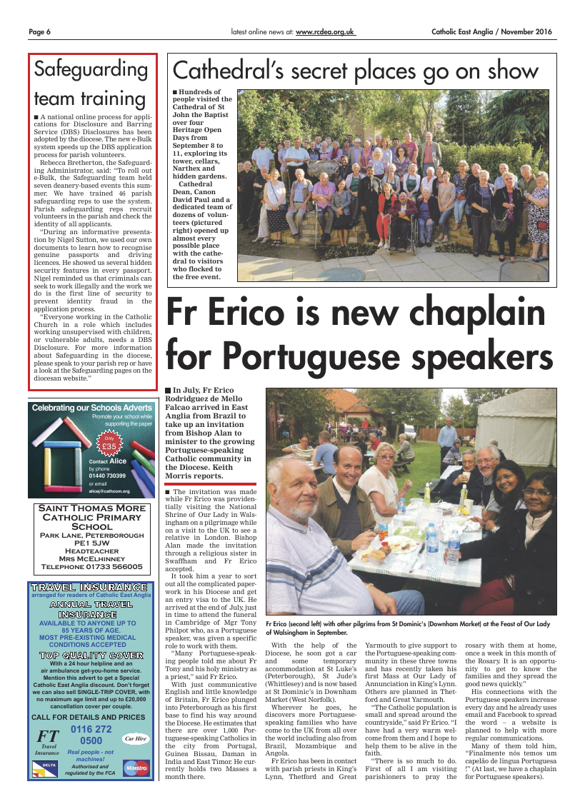 Nov 2016 edition of the Catholic East Anglia - Page 