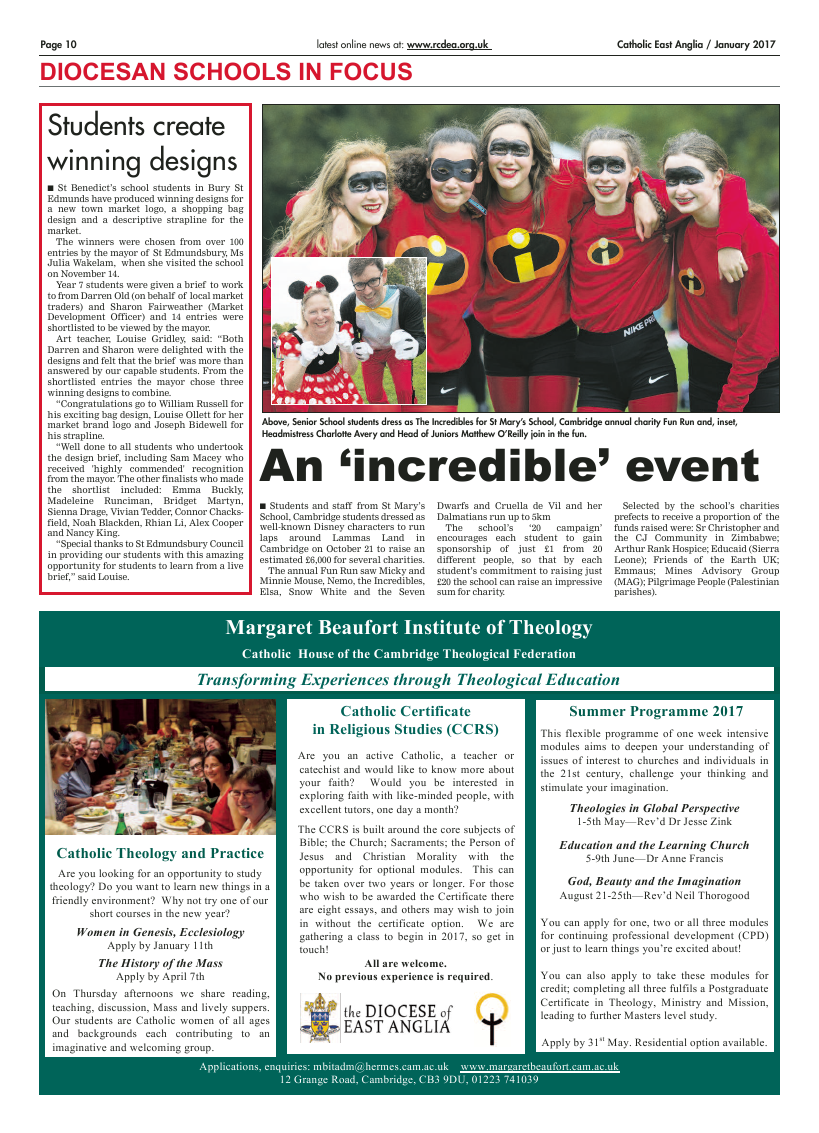 Jan 2017 edition of the Catholic East Anglia - final version with late ad - Page 