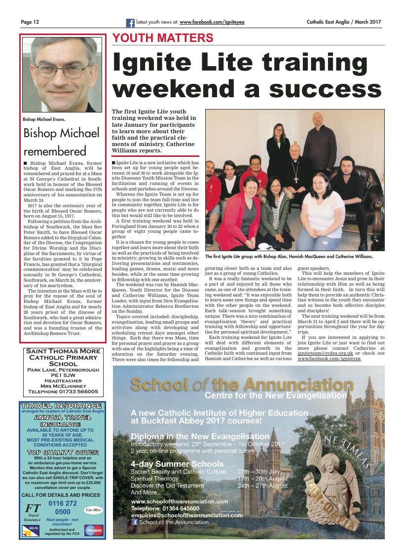 Mar 2017 edition of the Catholic East Anglia - Page 