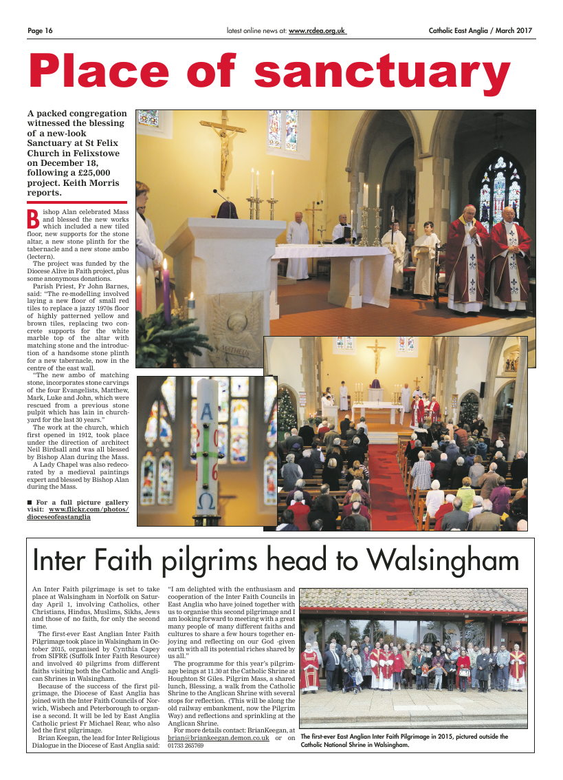 Mar 2017 edition of the Catholic East Anglia - Page 