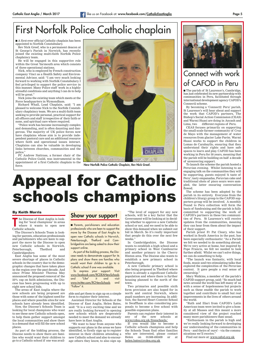 Mar 2017 edition of the Catholic East Anglia - Page 