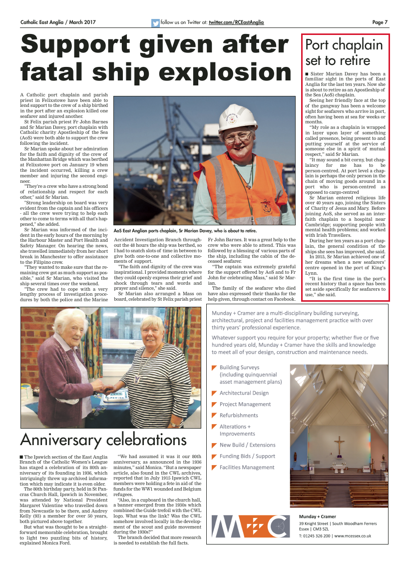 Mar 2017 edition of the Catholic East Anglia - Page 