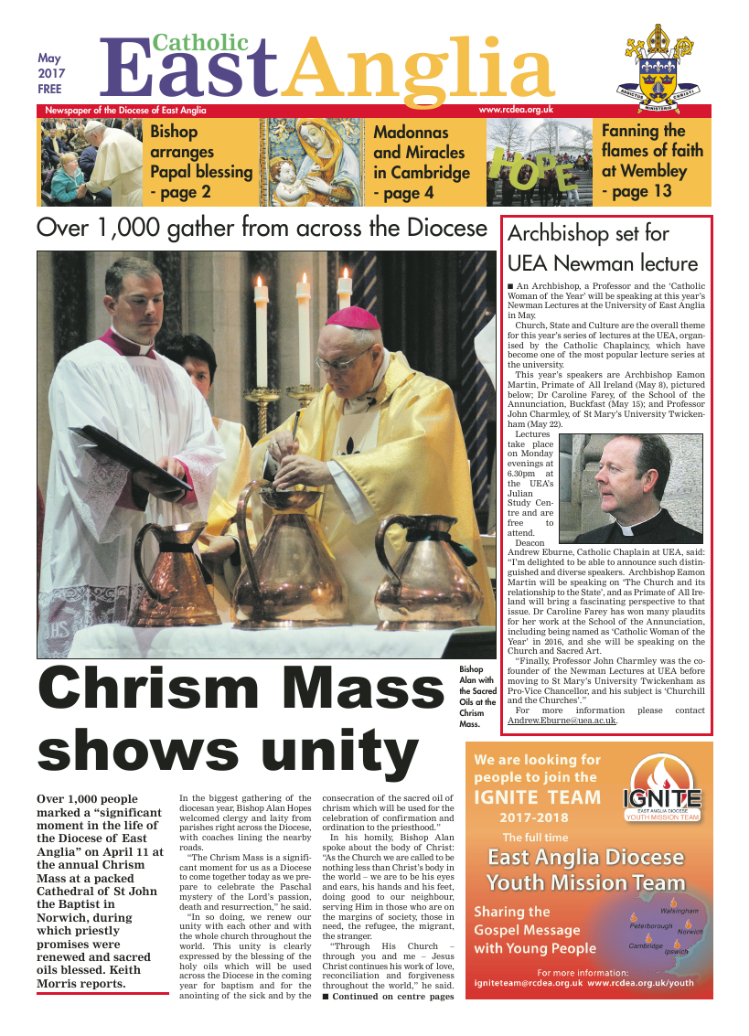 May 2017 edition of the Catholic East Anglia - Page 