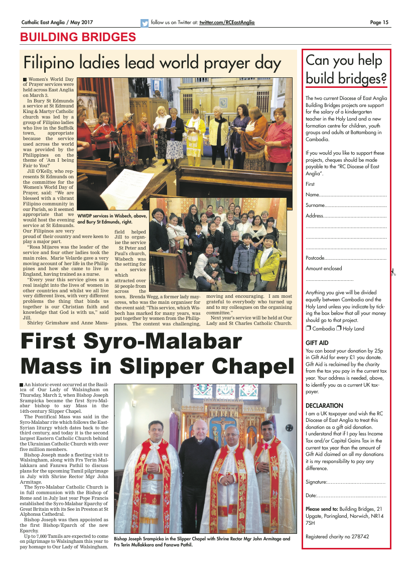 May 2017 edition of the Catholic East Anglia - Page 