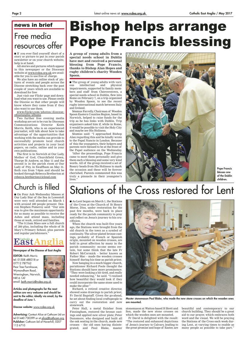 May 2017 edition of the Catholic East Anglia - Page 