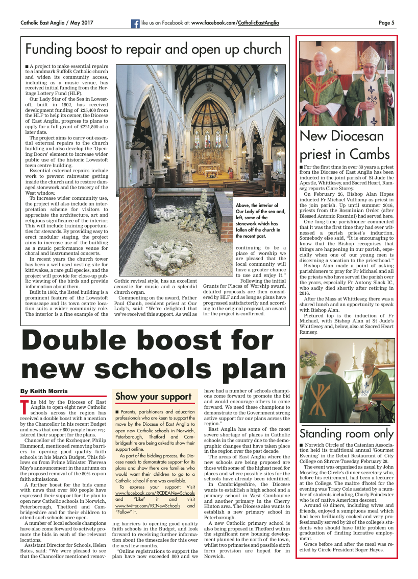 May 2017 edition of the Catholic East Anglia - Page 