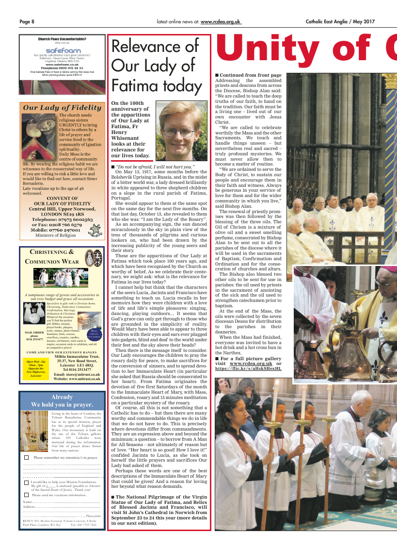 May 2017 edition of the Catholic East Anglia - Page 