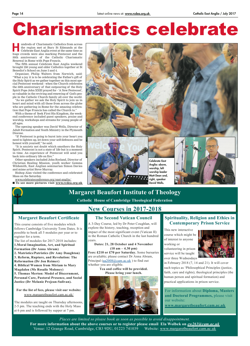 July 2017 edition of the Catholic East Anglia - Page 