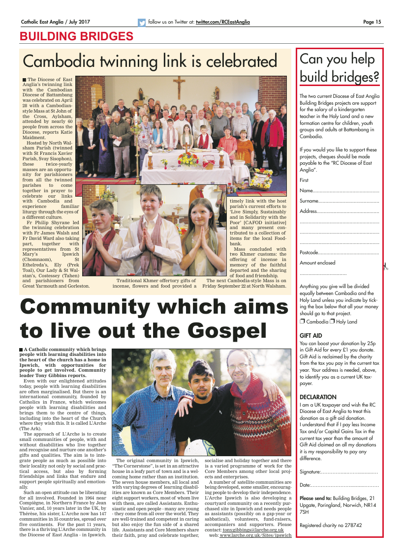 July 2017 edition of the Catholic East Anglia - Page 