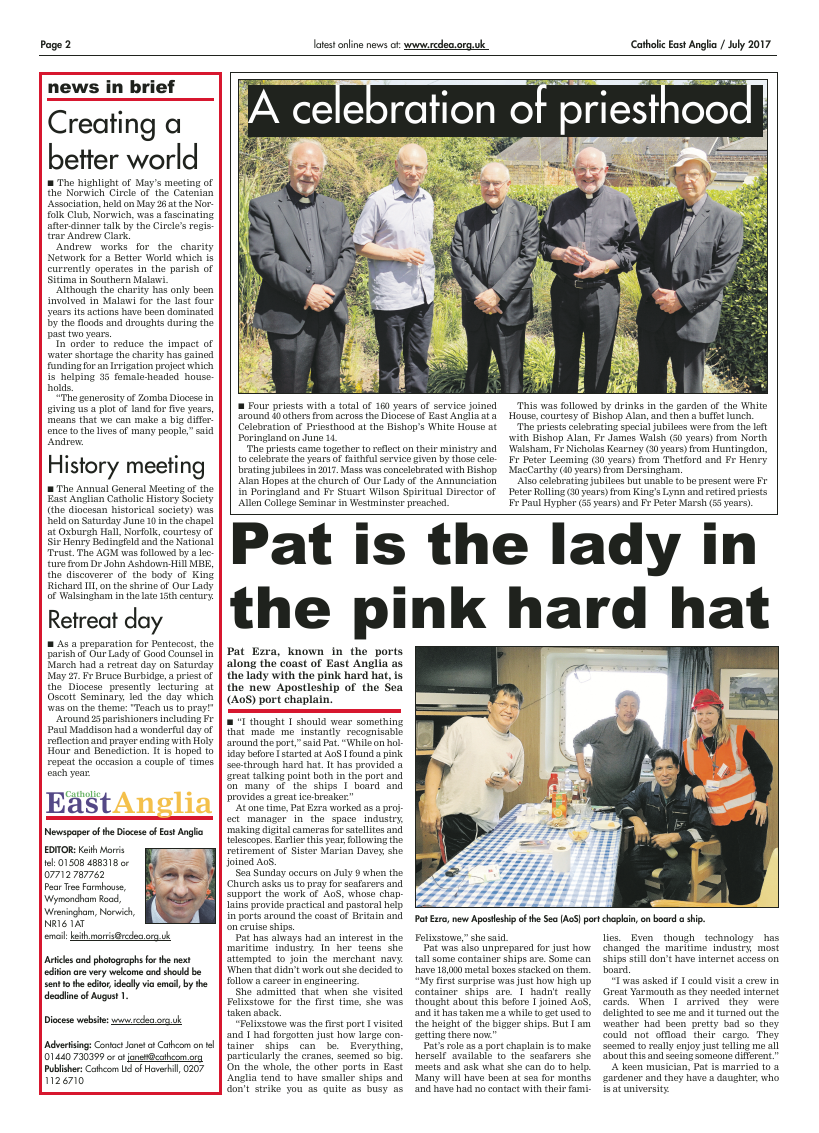 July 2017 edition of the Catholic East Anglia - Page 