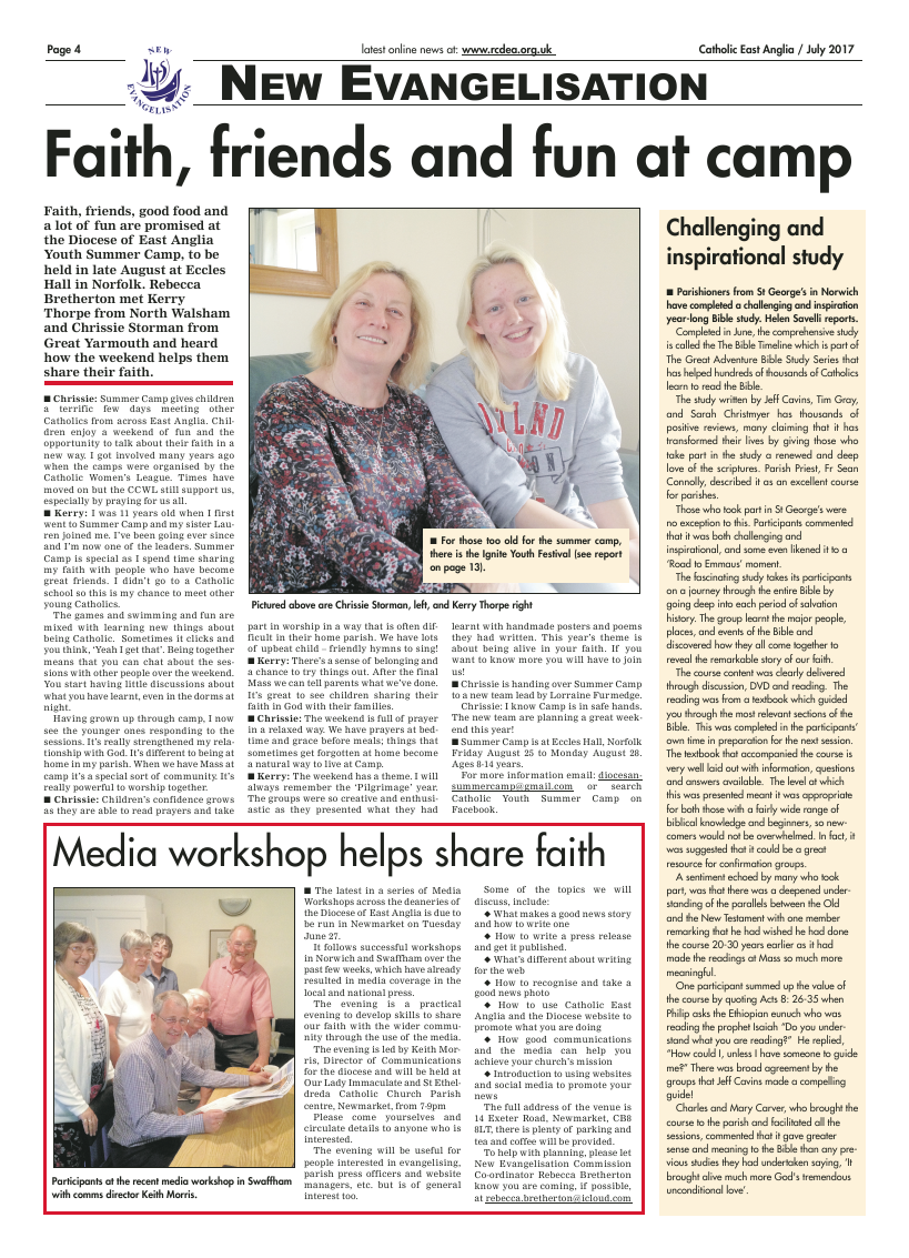 July 2017 edition of the Catholic East Anglia - Page 