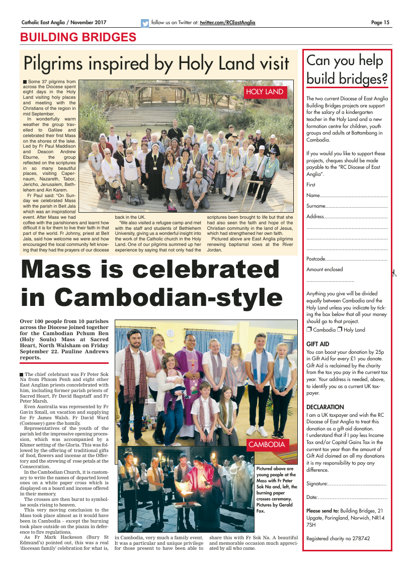 Nov 2017 edition of the Catholic East Anglia - Page 