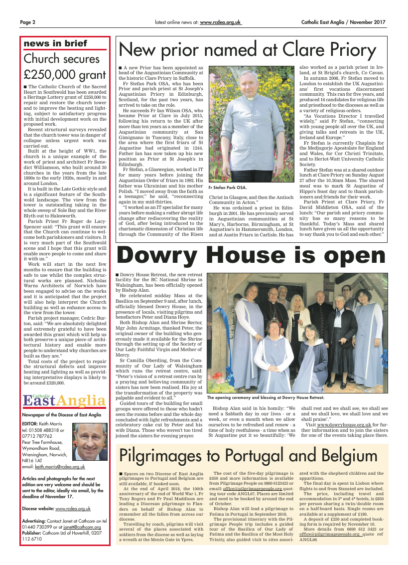 Nov 2017 edition of the Catholic East Anglia - Page 