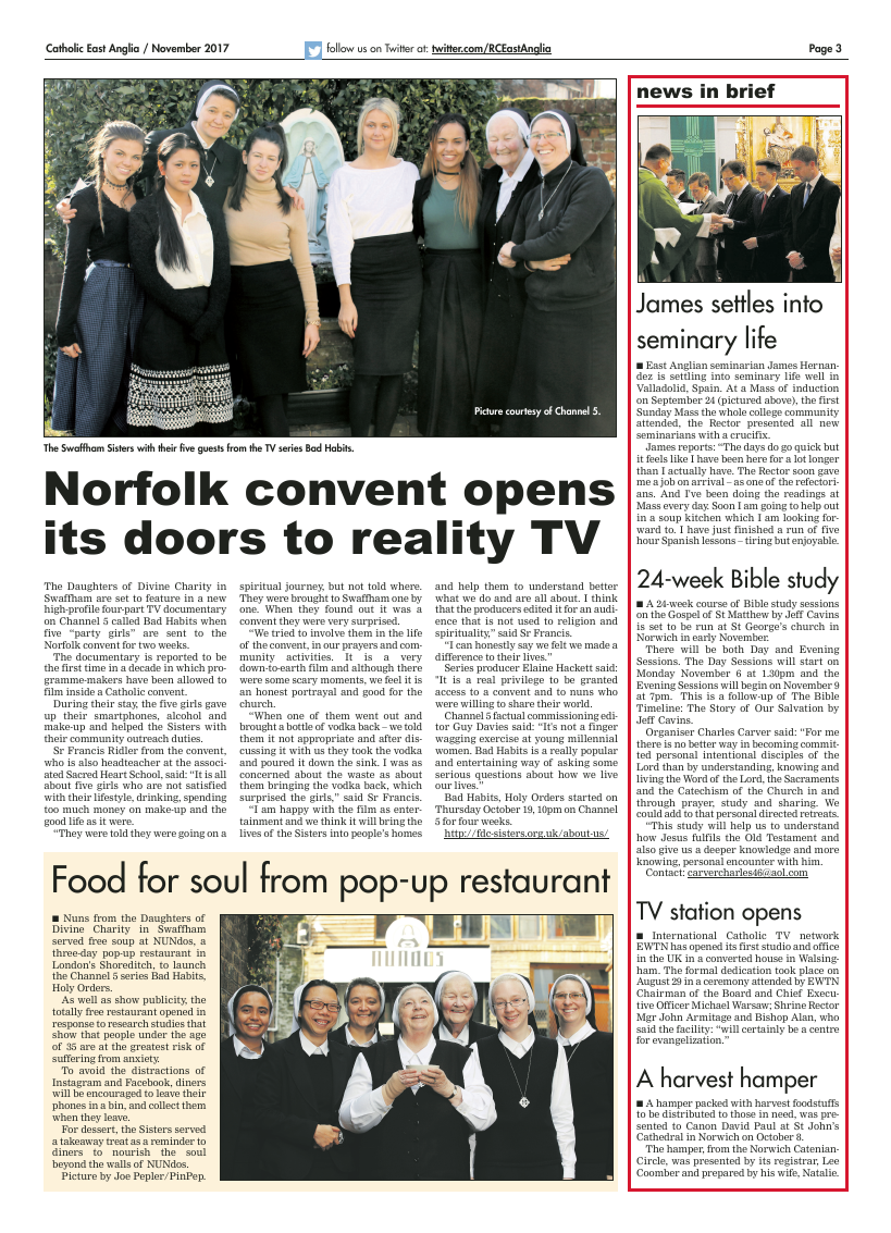 Nov 2017 edition of the Catholic East Anglia - Page 