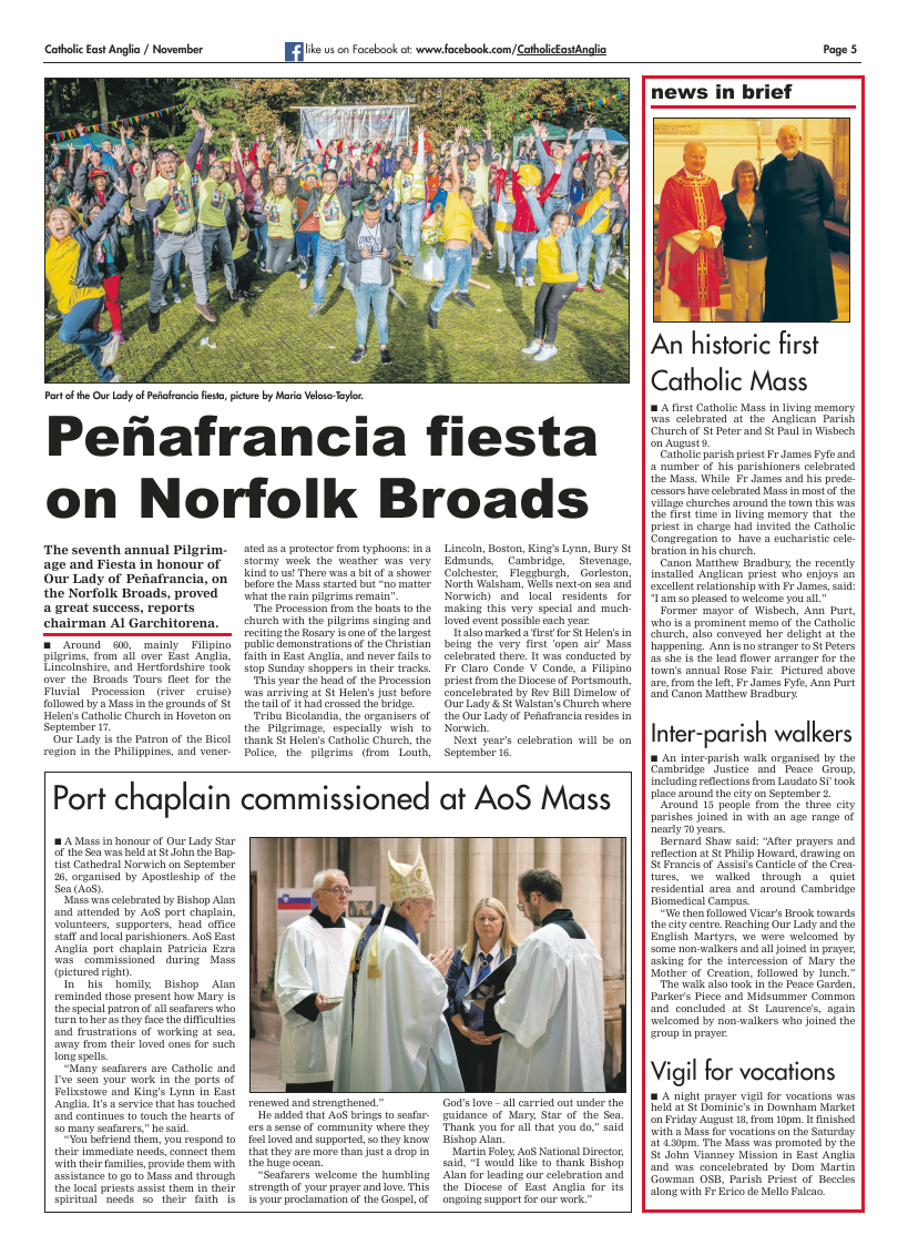 Nov 2017 edition of the Catholic East Anglia - Page 