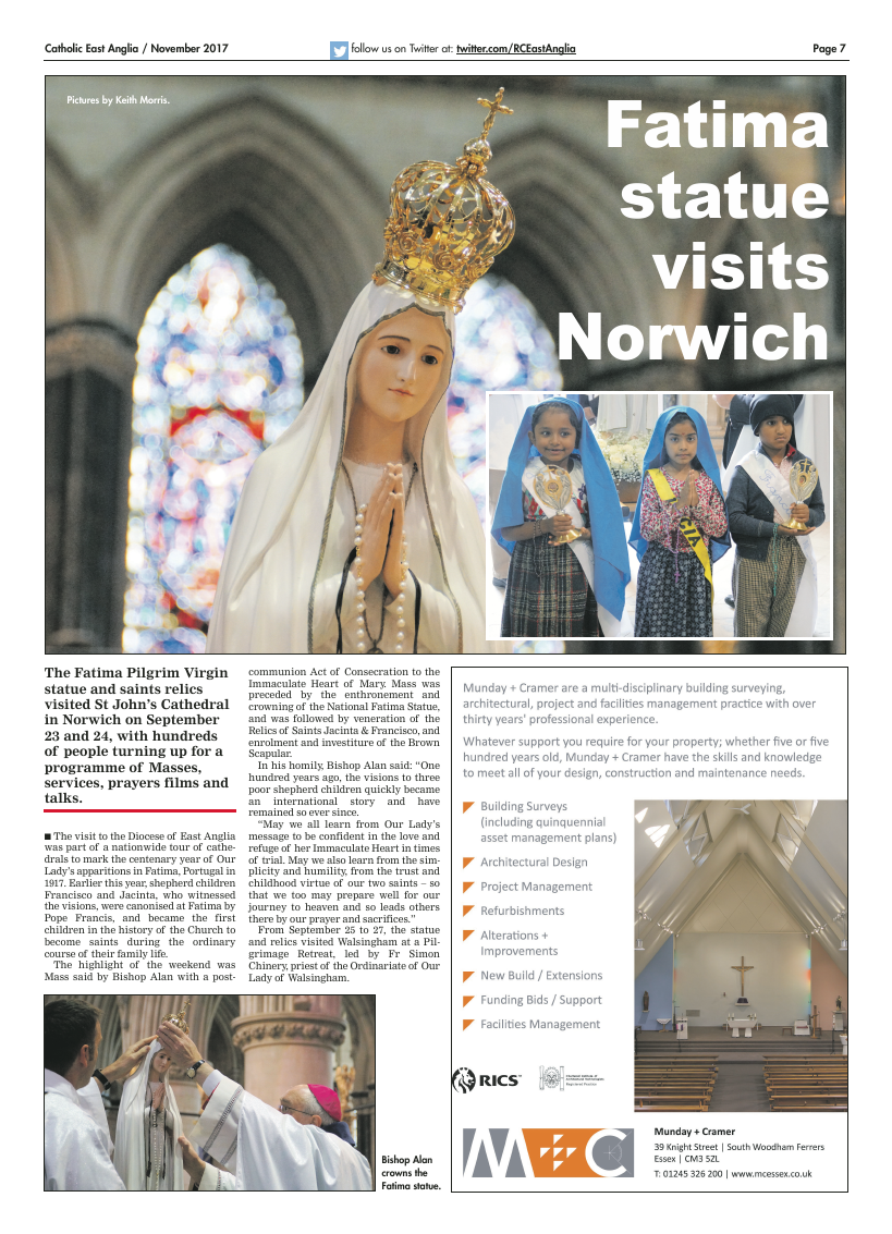 Nov 2017 edition of the Catholic East Anglia - Page 