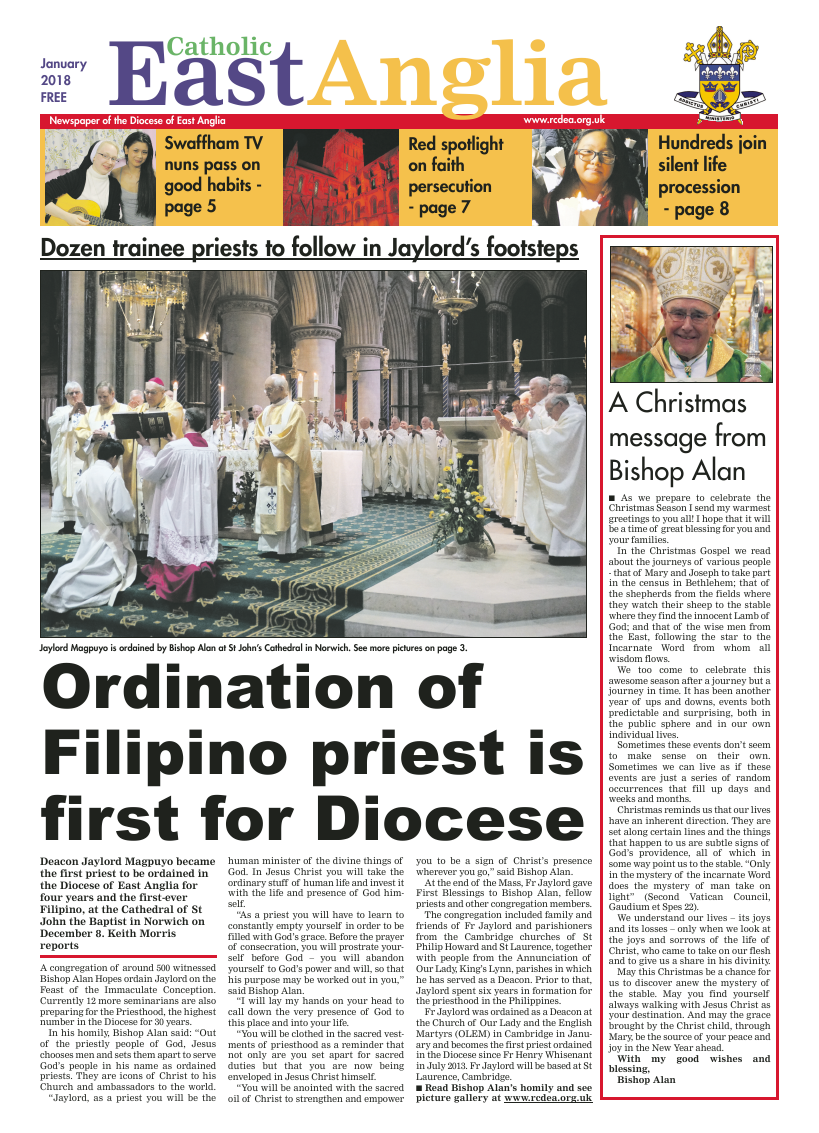 Jan 2018 edition of the Catholic East Anglia - Page 