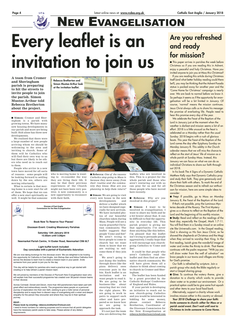 Jan 2018 edition of the Catholic East Anglia - Page 