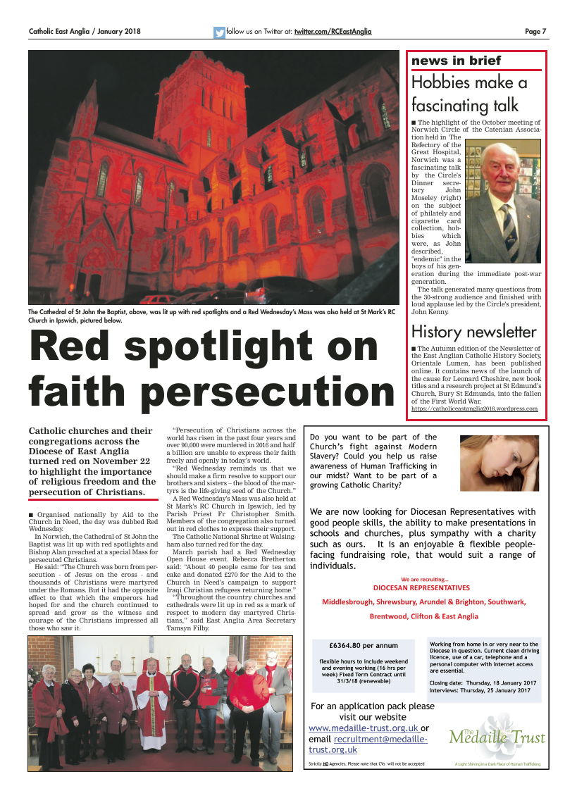 Jan 2018 edition of the Catholic East Anglia - Page 